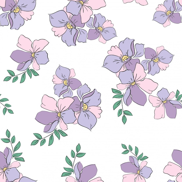 seamles pattern of flowers