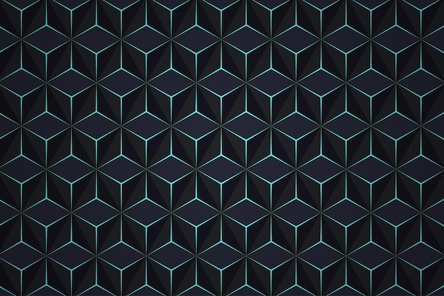 Seamless 3D Geometric Pattern Abstract Background