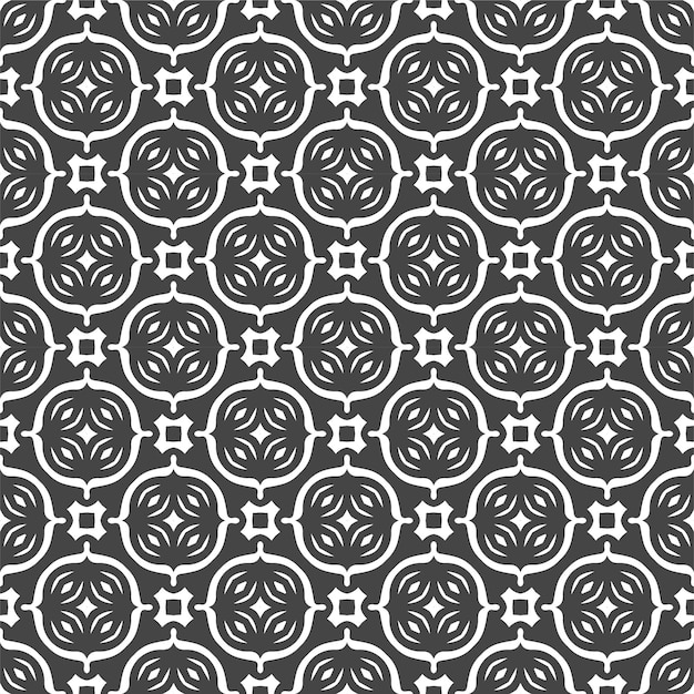 Seamless abstract black and white pattern design with minmalist style