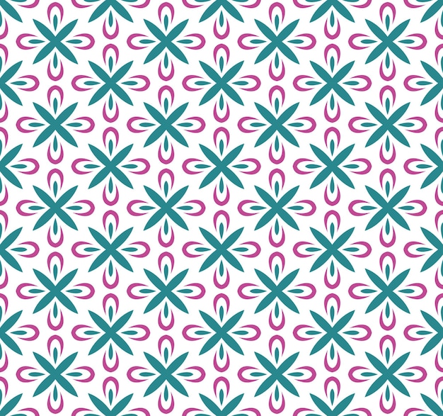 Seamless abstract floral pattern symmetry modern style