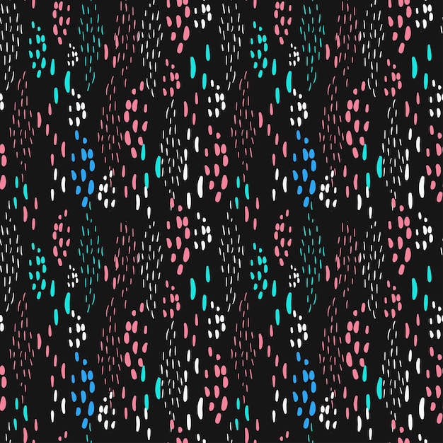 Seamless abstract geometric pattern Simple background with stripes dots and blobs