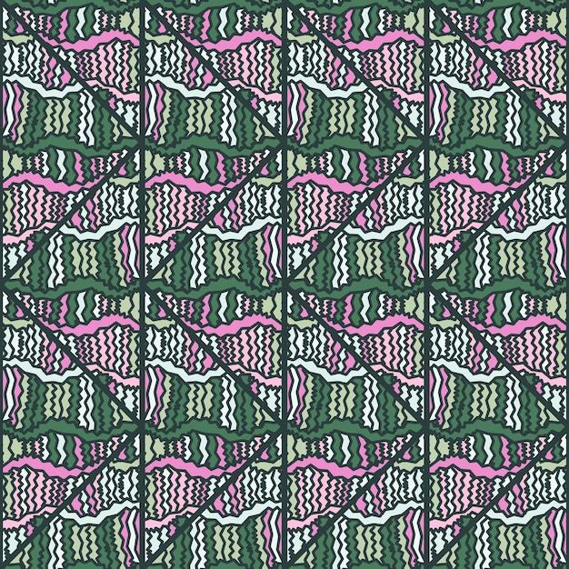 Seamless abstract geometric tribal mosaic pattern Textile rapport