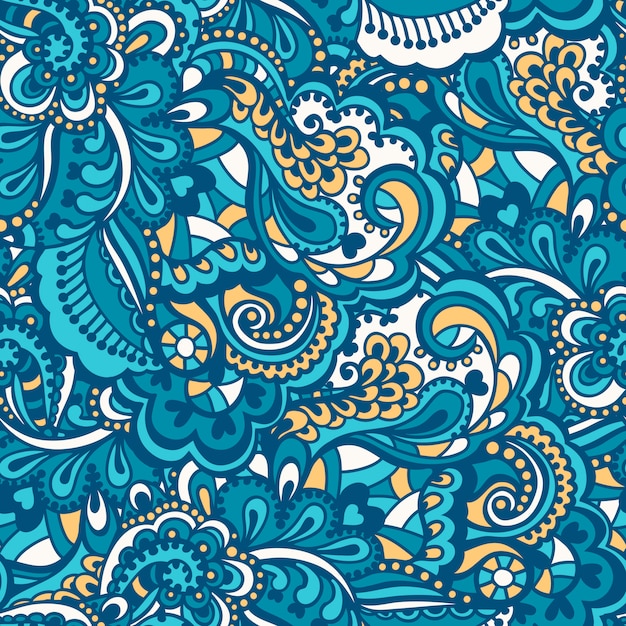 Seamless abstract hand-drawn pattern