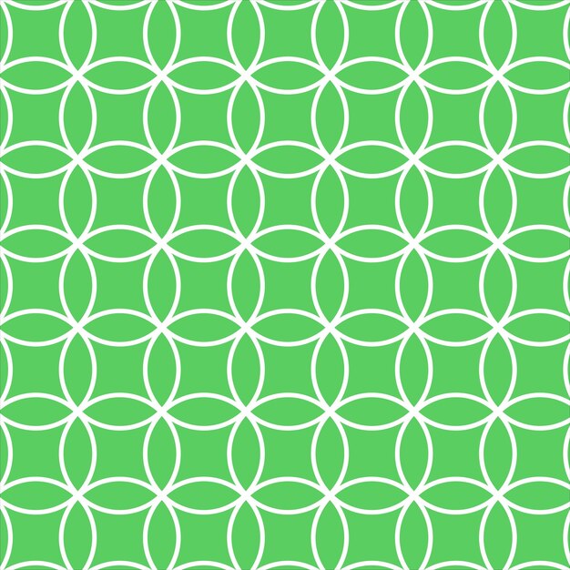 Vector seamless abstract modern geometric circle line pattern green color