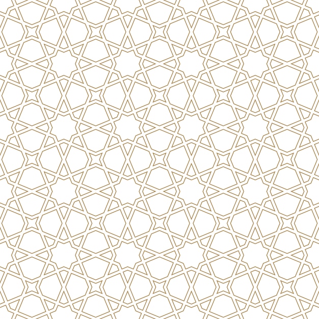 Seamless arabic geometric ornament in brown color.Arabic style.