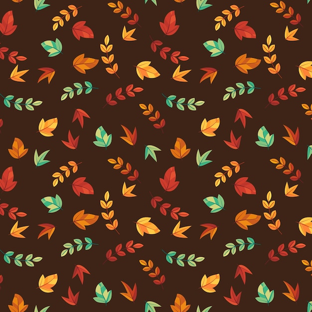 Seamless Autumn Leaves Pattern