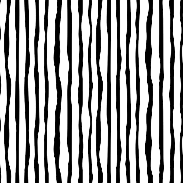 Vector seamless back and white striped background vector