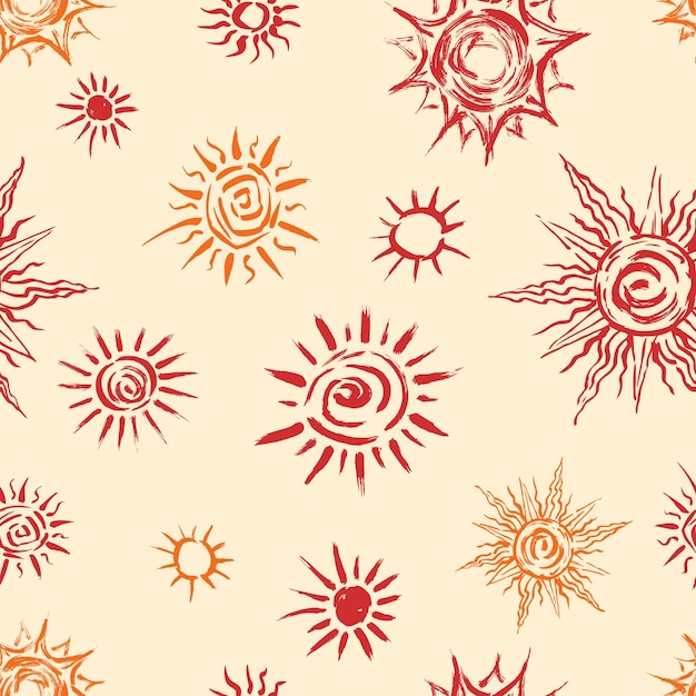 Seamless background of decorative stars