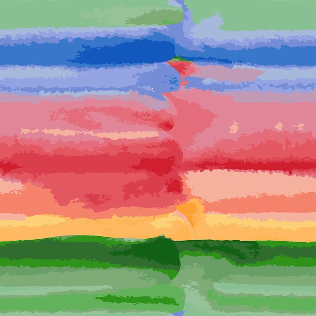 Seamless background from watercolor abstract brush strokes of multicolored paints