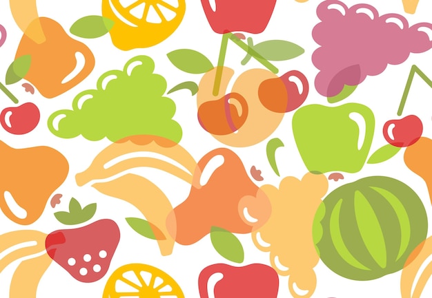 Seamless background of fruit