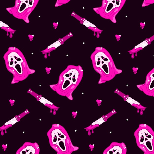 Seamless background for happy halloween holiday for fabric and wrapping