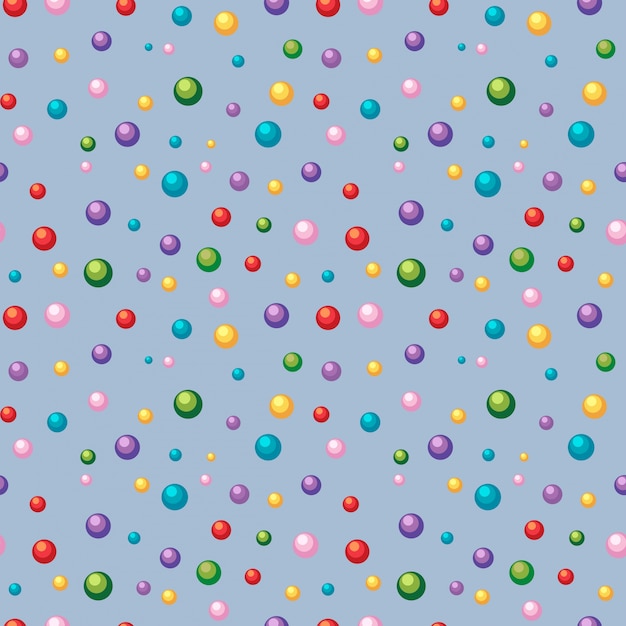 Seamless background template with colorful balls