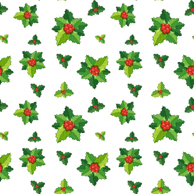 Seamless background template with mistletoes