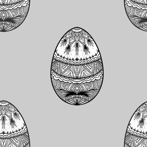 Seamless background with easter eggs