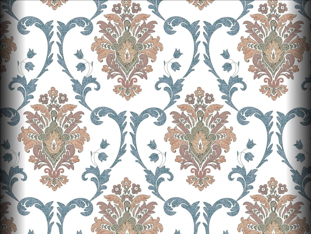 Vector seamless baroque print