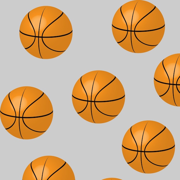 Seamless basketball pattern