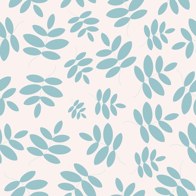 Seamless batonic pattern with leafy branches