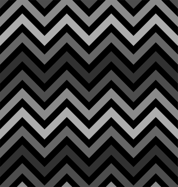 Vector seamless black color zigzag pattern design on black background. vector illustration