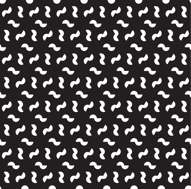 Seamless black - white geometric pattern vector illustration