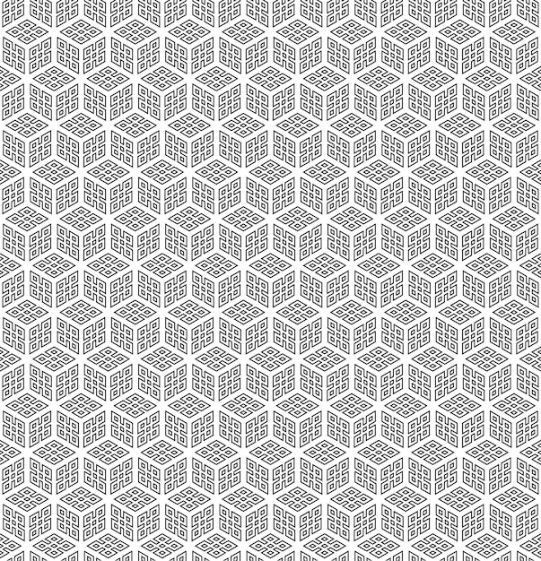 Seamless black white geometric pattern