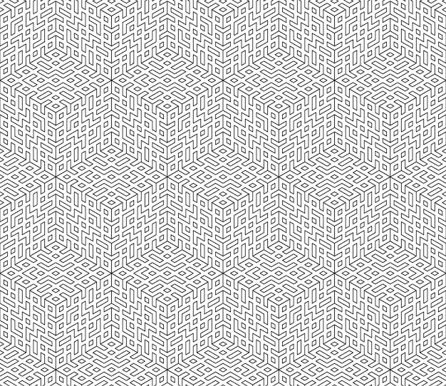 Seamless black white geometric pattern