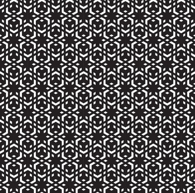 Seamless black white geometric pattern