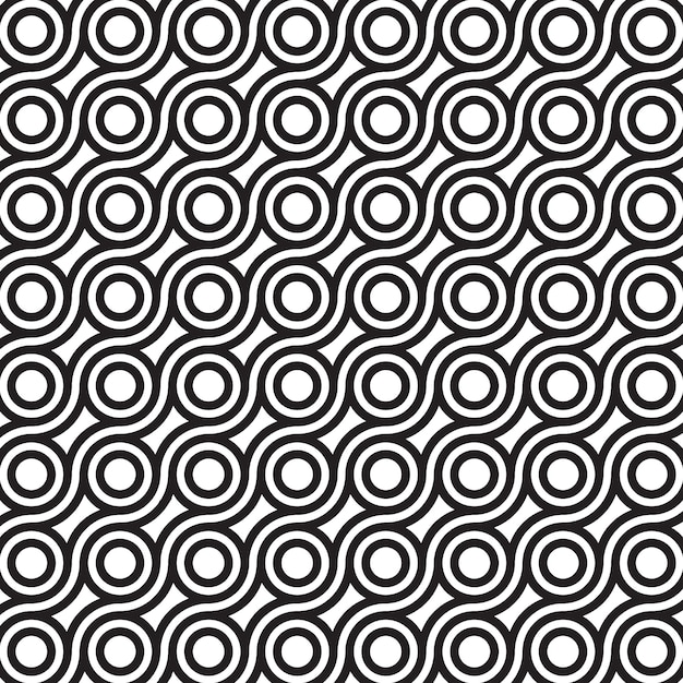 Seamless black and white geometric vector background, simple stripes vector pattern.