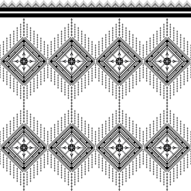 seamless black and white pattern Beautiful geometry. Patterns for textiles, tiles, patterns on carpe