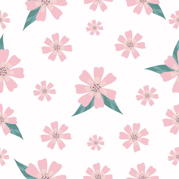 Seamless blooming spring floral pattern background  