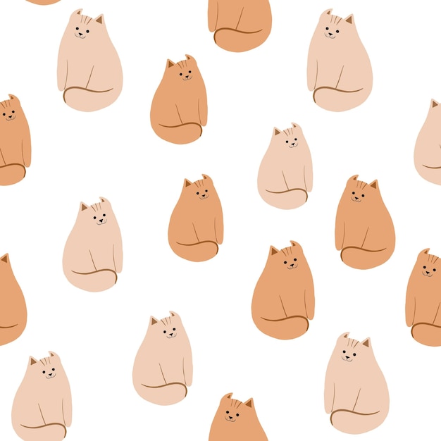 seamless cats pattern