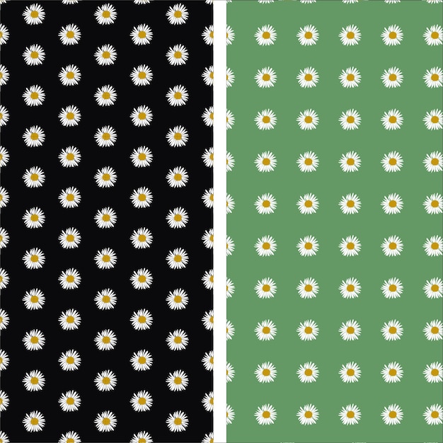 Vector seamless chamomile flower pattern summer texture vector repeatable backgrounds