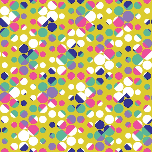 Seamless checkered strips and dots pattern