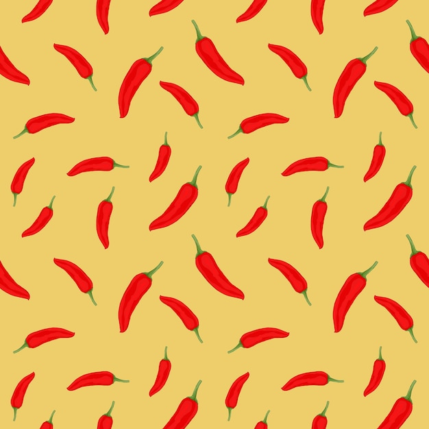 Seamless chili pepper background.