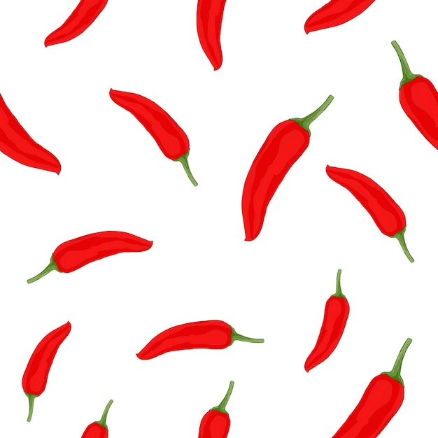 Seamless chili pepper background.