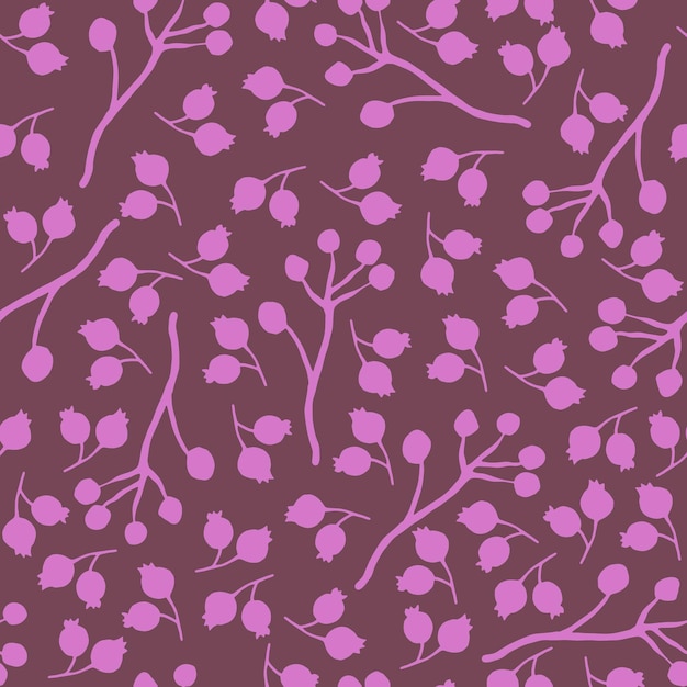 seamless color pattern with cute twigs