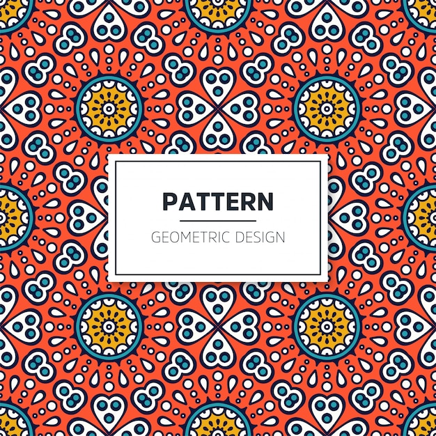 Seamless colored mandala pattern