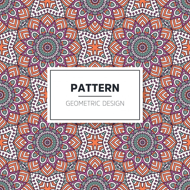 Seamless colored mandala pattern