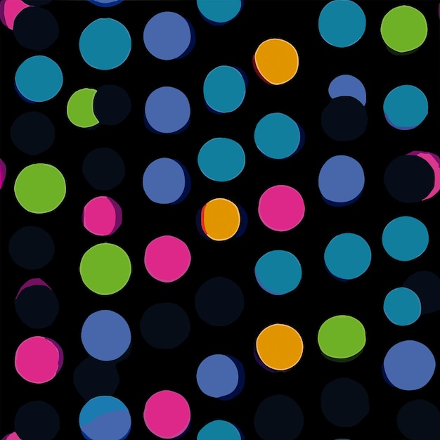 Seamless Colorful Abstract Dots Pattern