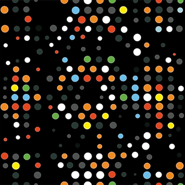 Seamless Colorful Abstract Dots Pattern