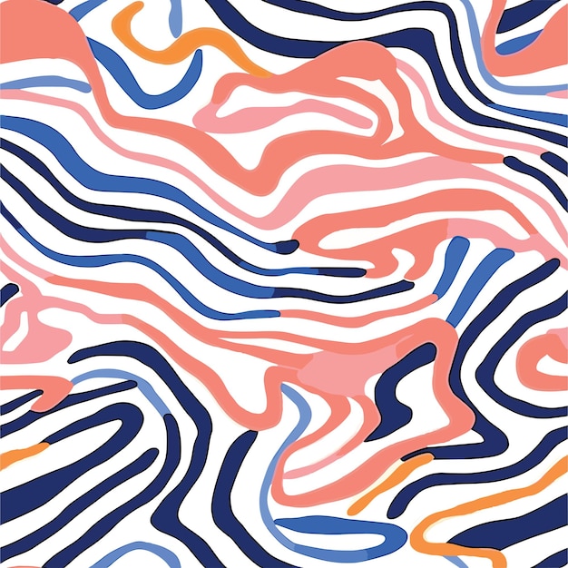 Seamless Colorful Dynamic Lines Pattern