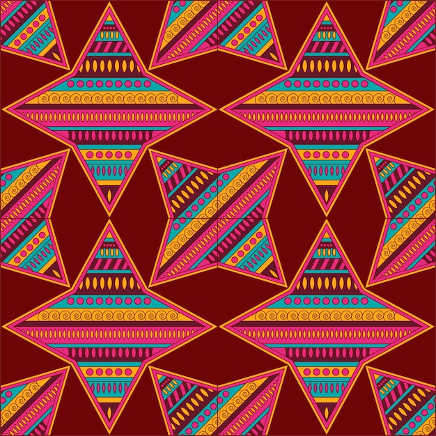 Vector seamless colorful geometric ethnic pattern for fabric cover wrapping and box