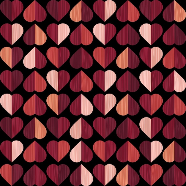 Seamless colorful pattern with hearts