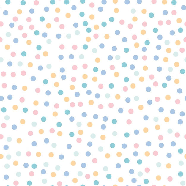 Seamless colorful retro dots pattern