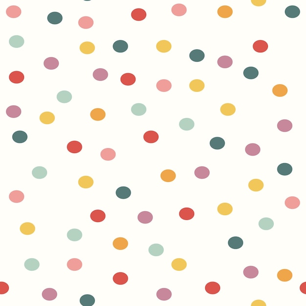 Seamless colorful retro dots pattern