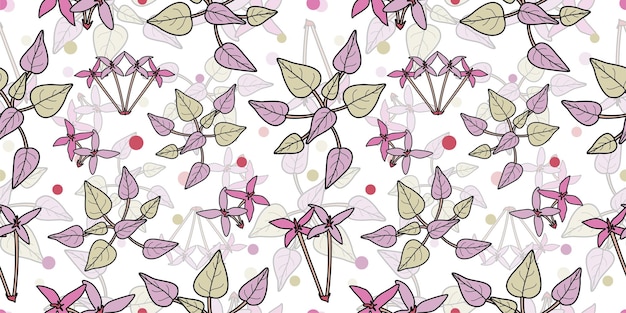 Seamless cute floral vector pattern Floral background