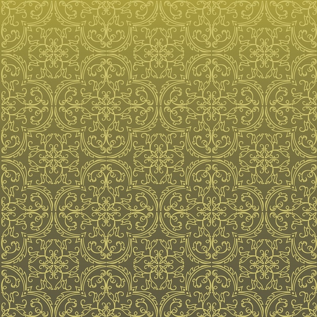 Seamless Damask Background Pattern Design and Wallpaper Made of Turkish Texture Ceramic Tiles in Vector