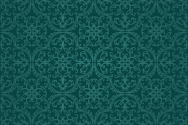 Seamless Damask Background Pattern Design and Wallpaper Made of Turkish Texture Ceramic Tiles in VectorxA