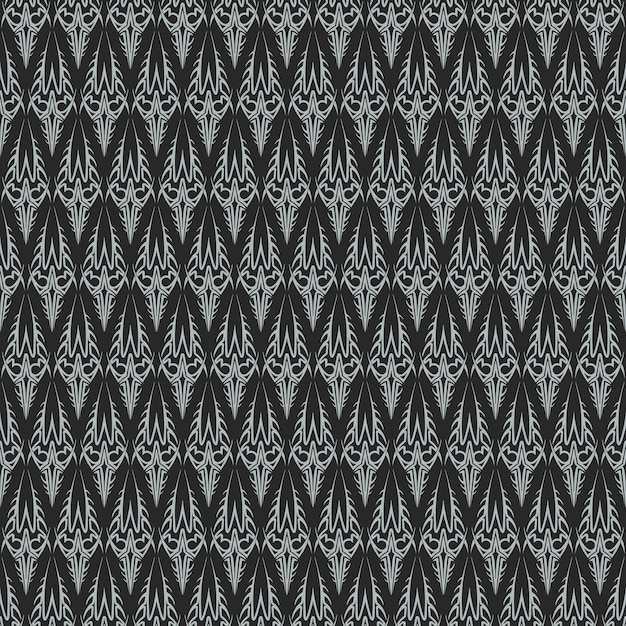 Seamless damask background pattern Vector illustration