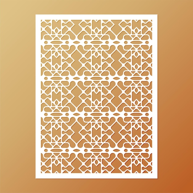 Seamless die cut decorative pattern template