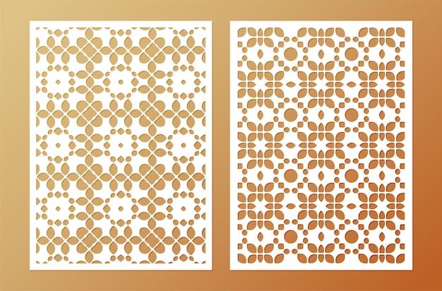 Seamless die cut decorative pattern template